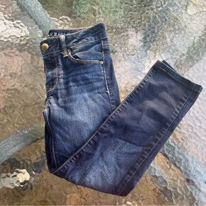 American Eagle Super Stretch Dark Wash Low Rise Skinny Jeans C6